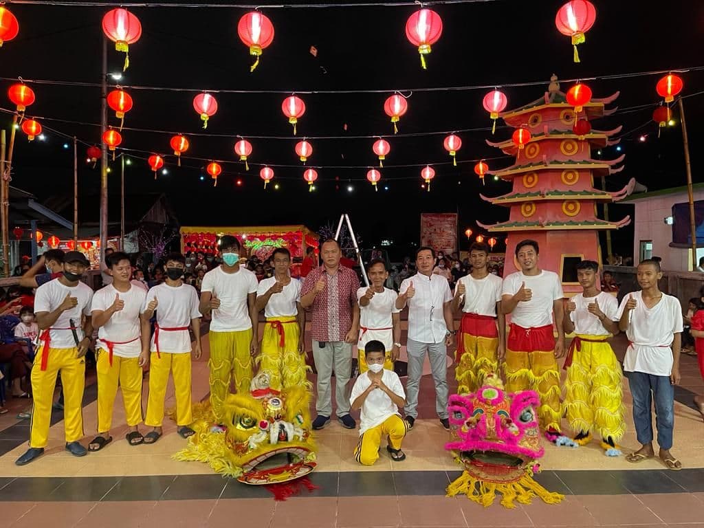 Asyik.. Ada Barongsai di Kampung Penagi Natuna