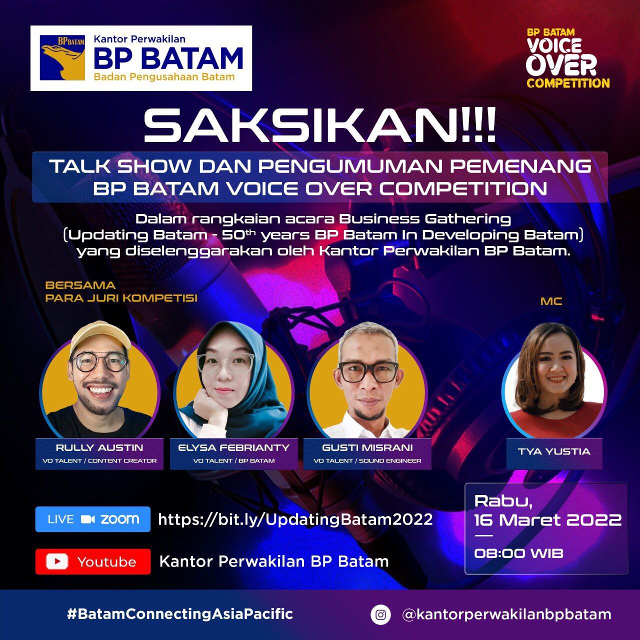 Kantor BP Batam Jakarta Adakan Voice Over (VO) Competition 2 Bahasa