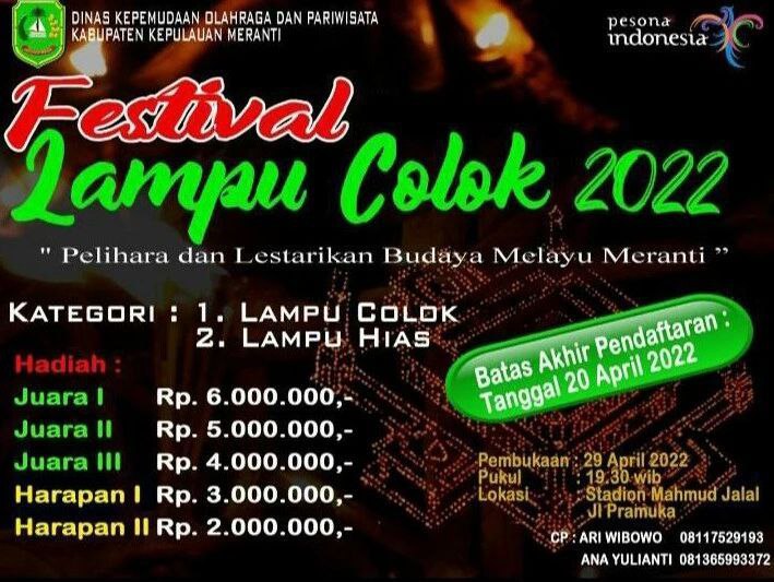 Semarakkan Ramadan 1443 H, Pemkab Meranti Gelar Festival Lampu Colok