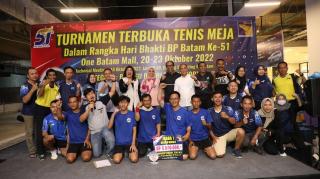 Hari Bakti ke-51, BP Batam Sukses Gelar Turnamen Tenis Meja