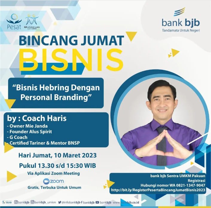 Bincang Jumat Bisnis Bersama bank bjb Ungkap Pentingnya Personal Branding