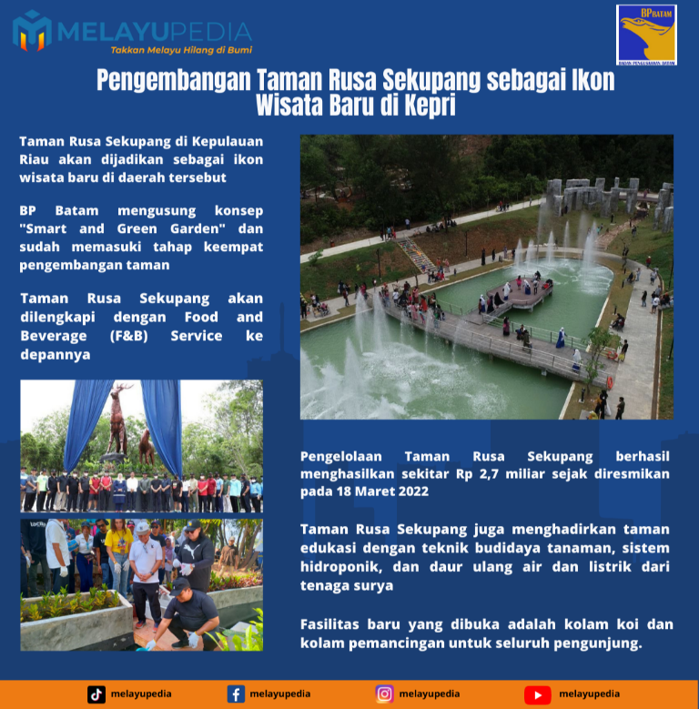 INFOGRAFIS: Pengembangan Taman Rusa Sekupang sebagai Ikon Wisata Baru di Kepri