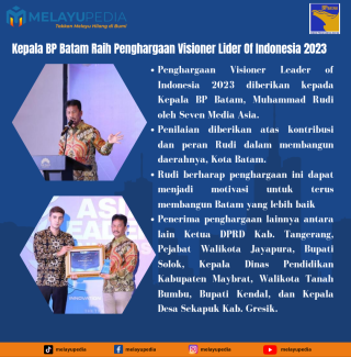 INFOGRAFIS: Kepala BP Batam Raih Penghargaan Visioner Lider Of Indonesia 2023