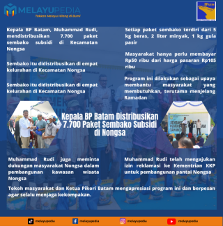 INFOGRAFIS: Kepala BP Batam Distribusikan 7.700 Paket Sembako Subsidi di Nongsa