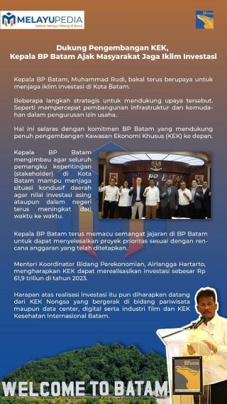 INFOGRAFIS: Dukung Pengembangan KEK, Kepala BP Batam Ajak Masyarakat Jaga Iklim Investasi