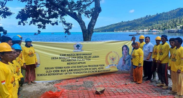 Cen Sui Lan Realisasikan Pembangunan Jalan Lingkar Dua Desa di Natuna Lewat Program PISEW