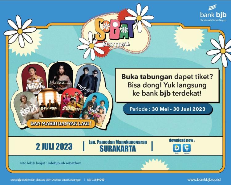 Dengan Menabung di bank bjb Bisa Nonton Konser Sobat Festival 2023