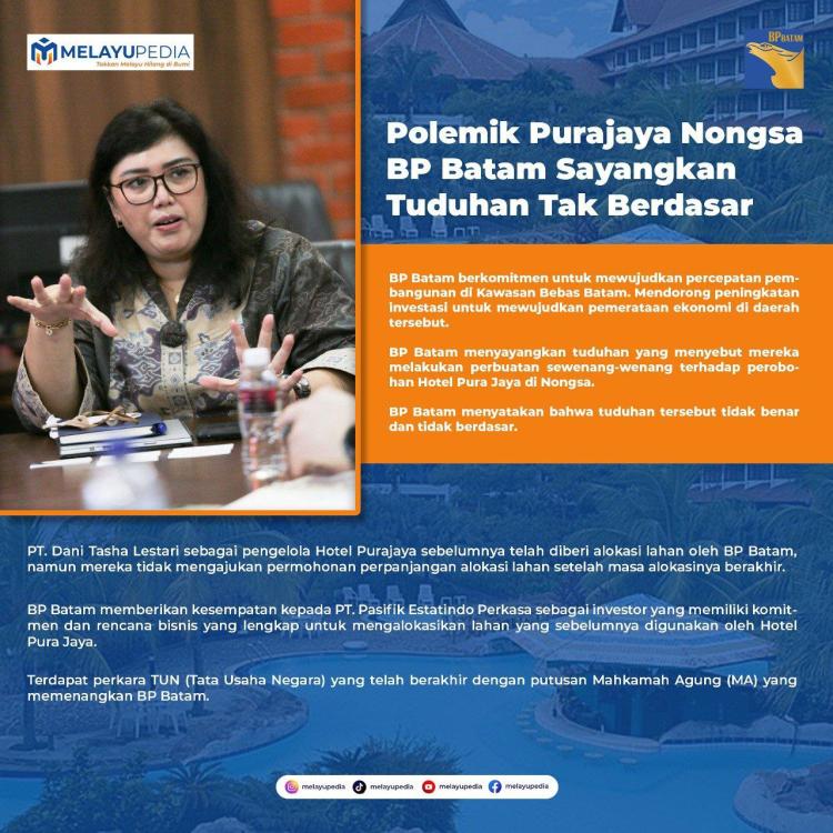 INFOGRAFIS: Polemik Purajaya Nongsa, BP Batam Sayangkan Tuduhan Tak Berdasar