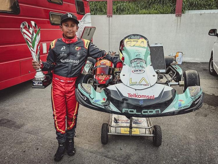 Didukung bank bjb, Qarrar Firhand Ali Juara Pada Ajang Gokart Internasional Rok Cup 2023 di Italia