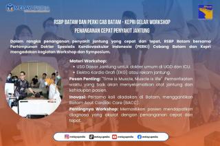 INFOGRAFIS: RSBP Batam dan PERKI Cab Batam - Workshop Penanganan Penyakit Jantung