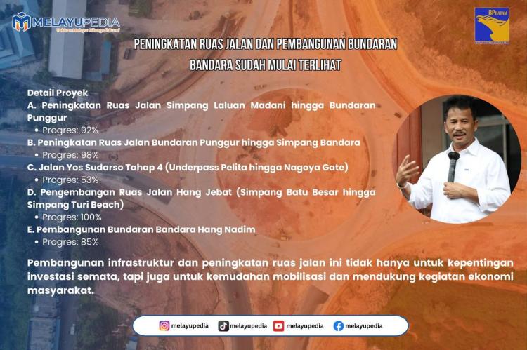 INFOGRAFIS: Peningkatan Ruas Jalan dan Pembangunan Bundaran Bandara Sudah Mulai Terlihat