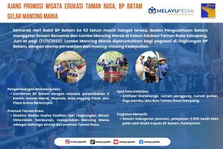 INFOGRAFIS: Ajang Promosi Wisata Edukasi Taman Rusa, BP Batam Gelar Mancing Mania