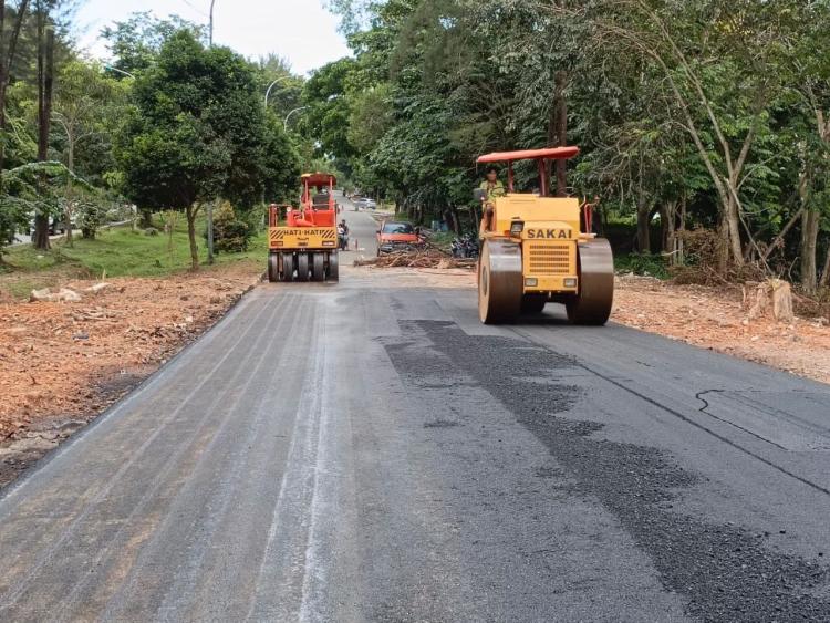 Proses Perbaikan Jalan Gajah Mada Yang Amblas Berlangsung Lebih Cepat Dari Estimasi Awal