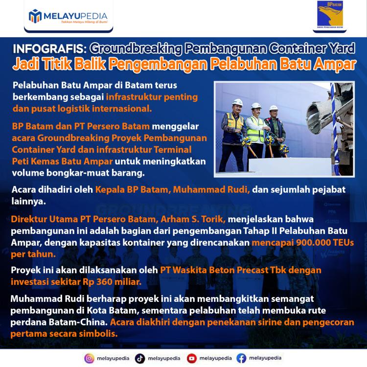 INFOGRAFIS: Groundbreaking Pembangunan Container Yard Jadi Titik Balik Pengembangan Pelabuhan Batu Ampar