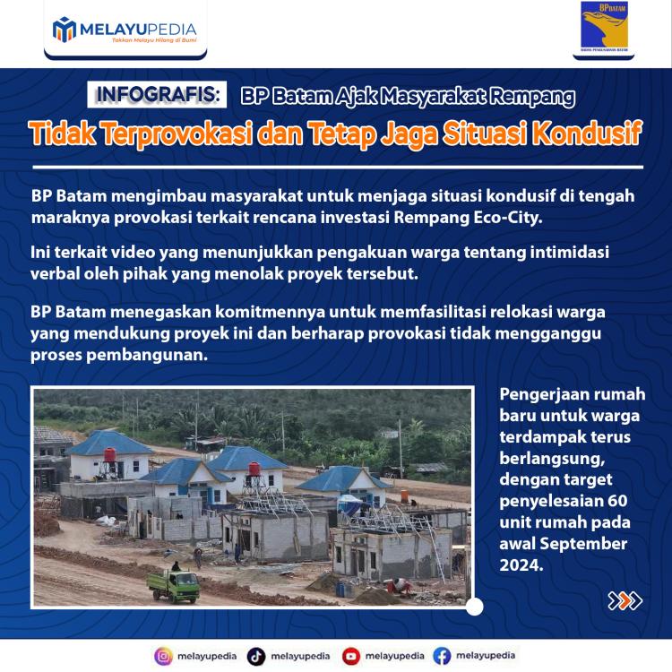 INFOGRAFIS: BP Batam Gesa Pengerjaan 60 Rumah Baru Milik Warga Terdampak Pembangunan Rempang Eco-City