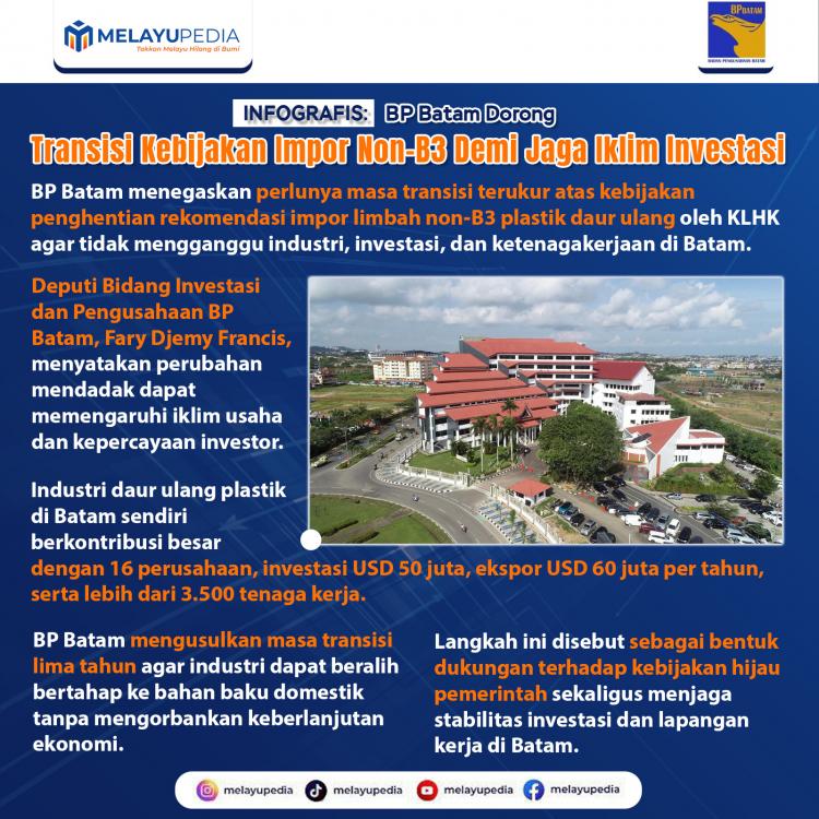INFOGRAFIS: BP Batam Dorong Transisi Kebijakan Impor Non-B3 Demi Jaga Iklim Investasi